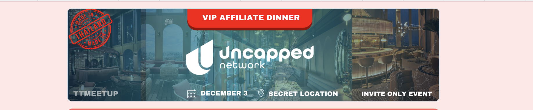 Uncapped Affiliate Elite Dinner