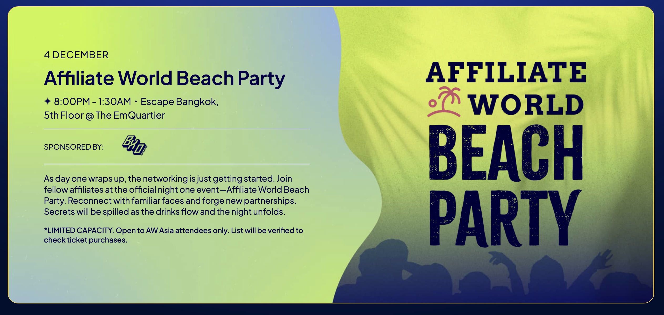 Affiliate World Beach Party