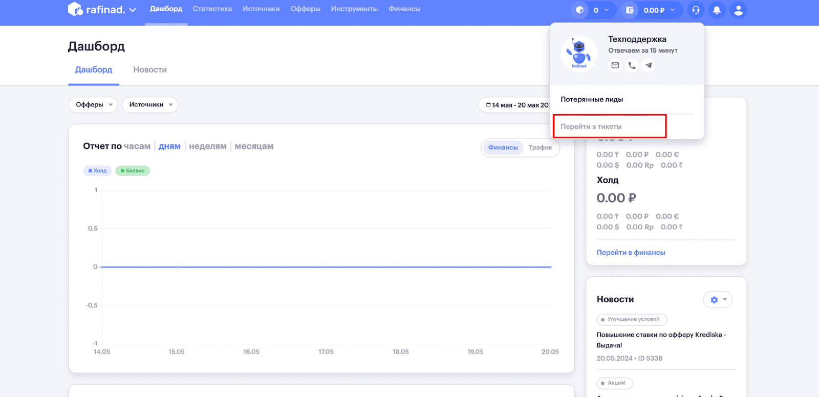 Оформление тикета Rafinad