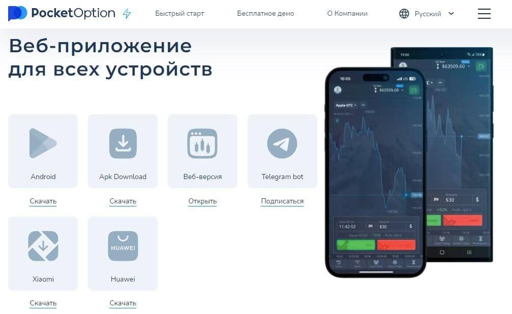 Приложение Pocket Option