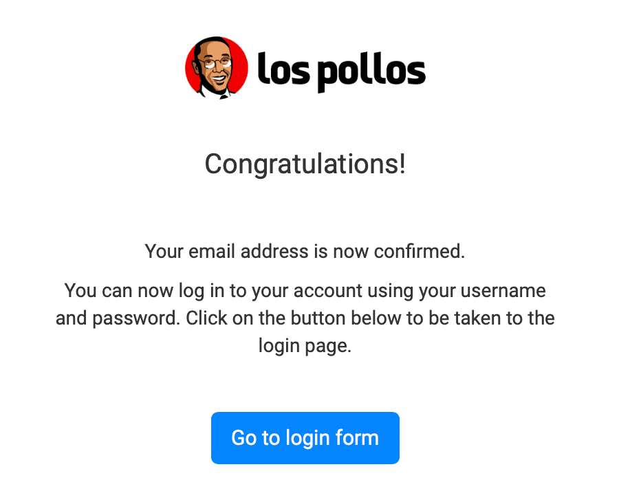 Подтверждение почты LosPollos