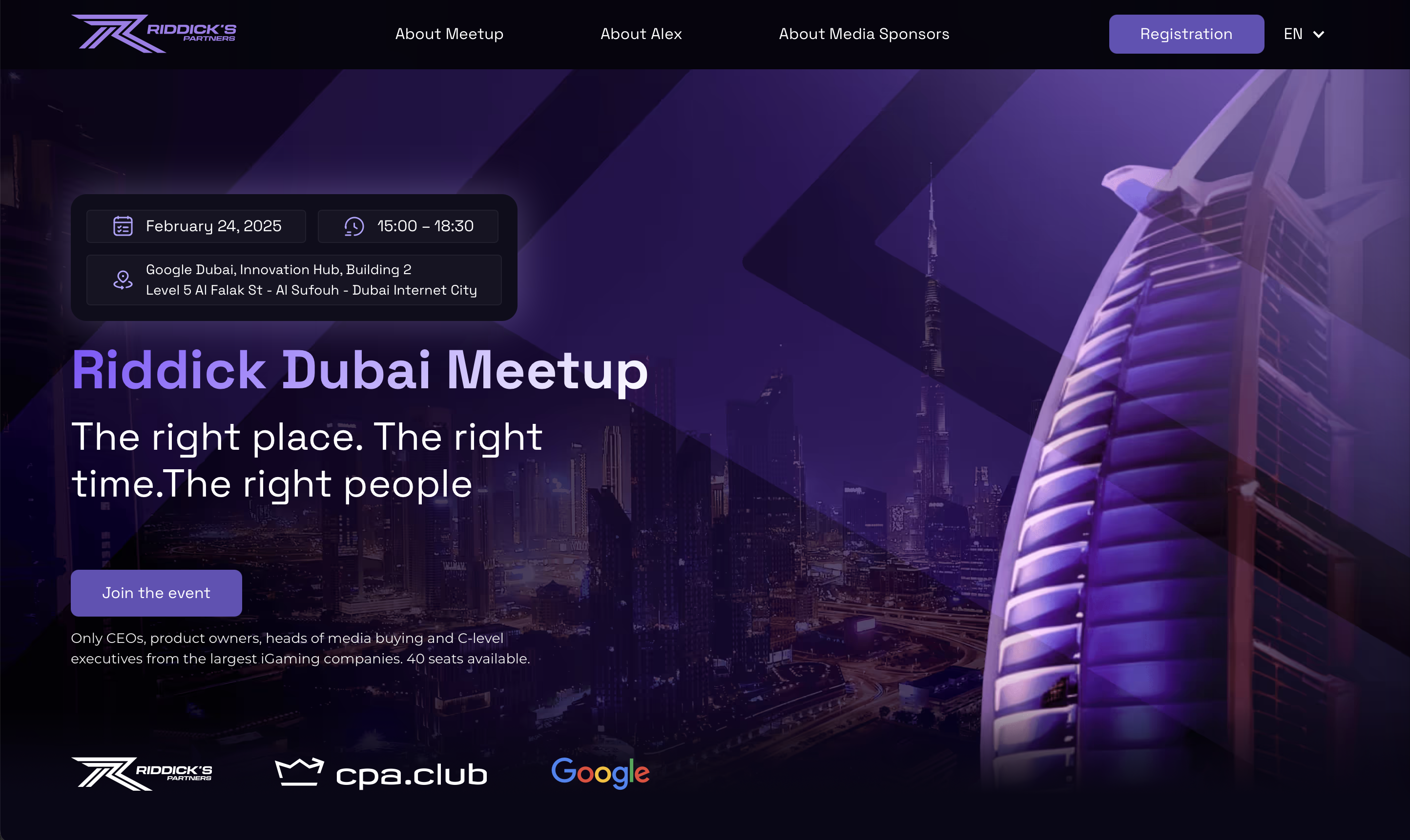 Riddick Dubai Meetup при поддержке CPA.Club