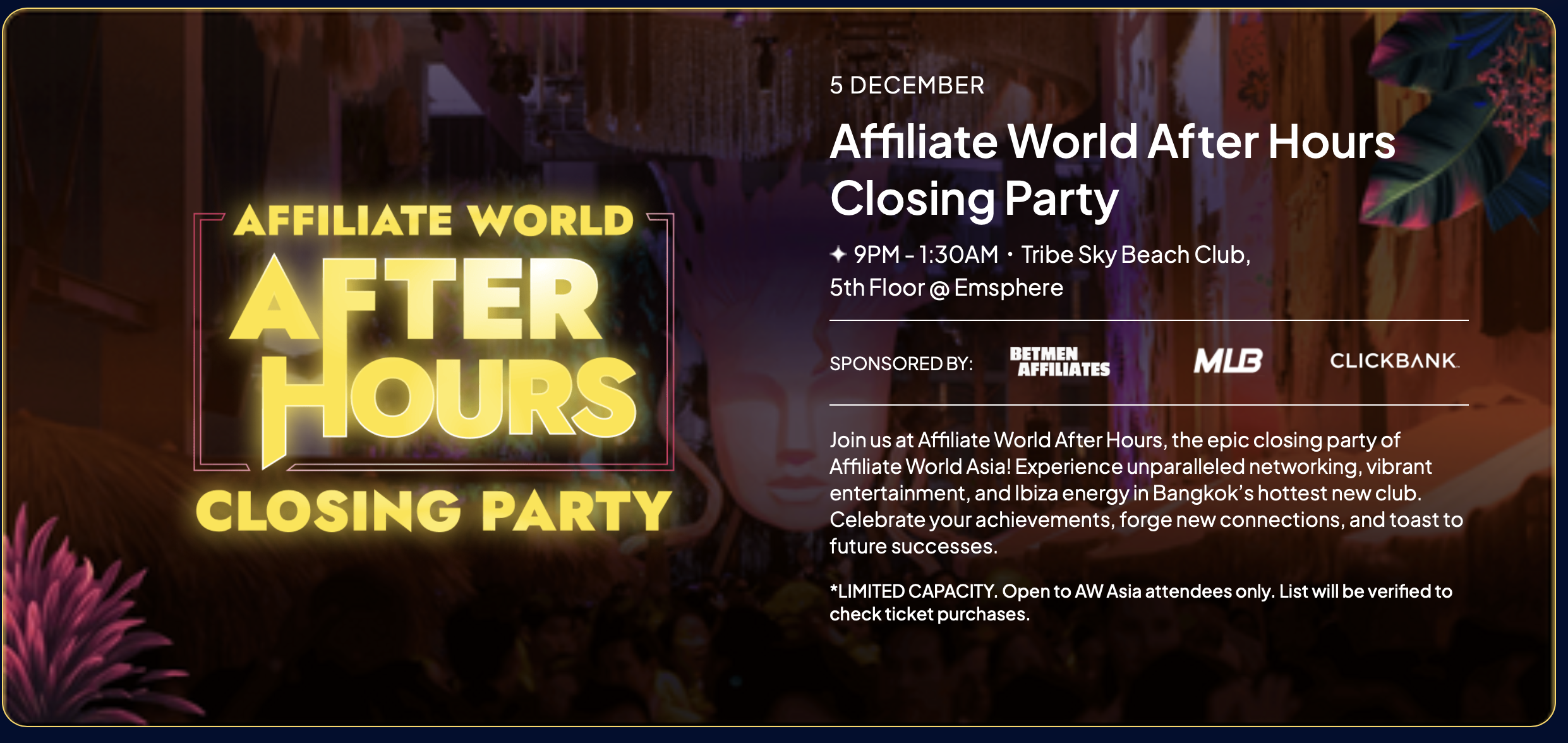 Affiliate World After Hours Closing Party