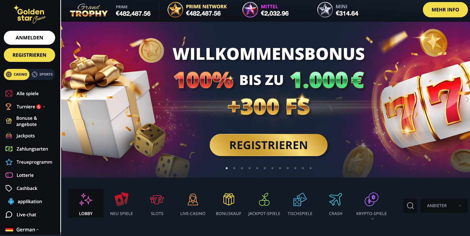 Golden star Casino. StarCrown Partner